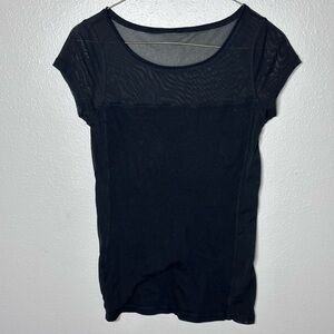 Express Women Black Basic Sheer Top Blouse size XS‎